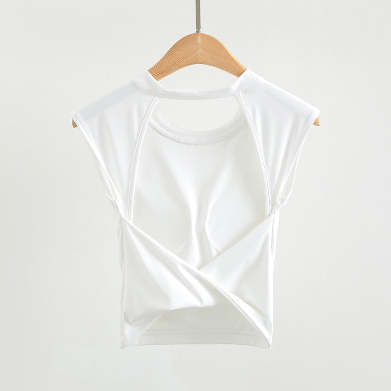 Zoe Back Twist Built-In Bra Top